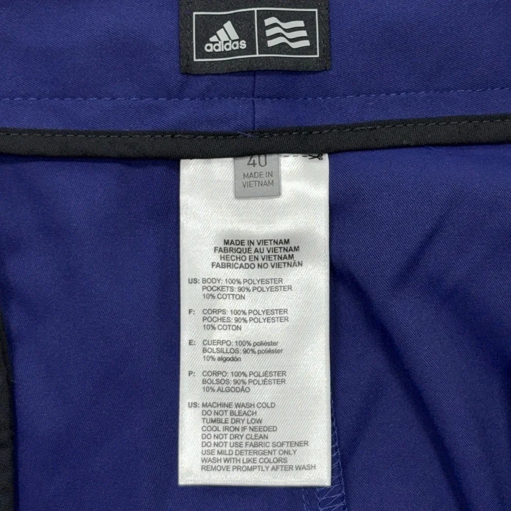 Adidas Golf Shorts Mens 40 Indigo Blue Premium Stretch Performance B32572 NWT